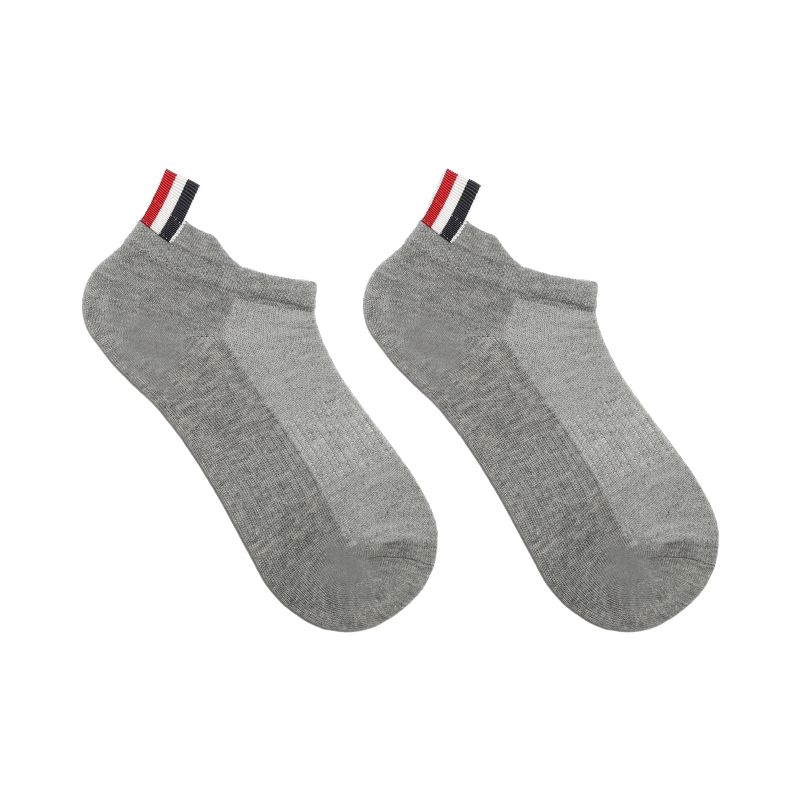 Solid color thin boat socks