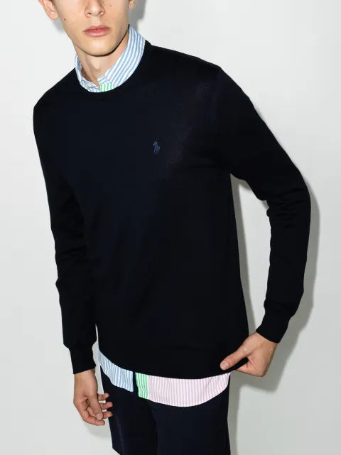 Polo Ralph Lauren logo-embroidered crewneck jumper