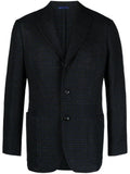 SARTORIO NAPOLI plaid-check wool blend blazer