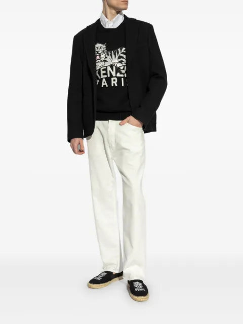 Kenzo logo-embroidered cotton sweatshirt