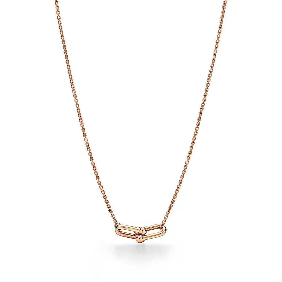 Tiffany Style Horseshoe 18K Gold-Plated Necklace