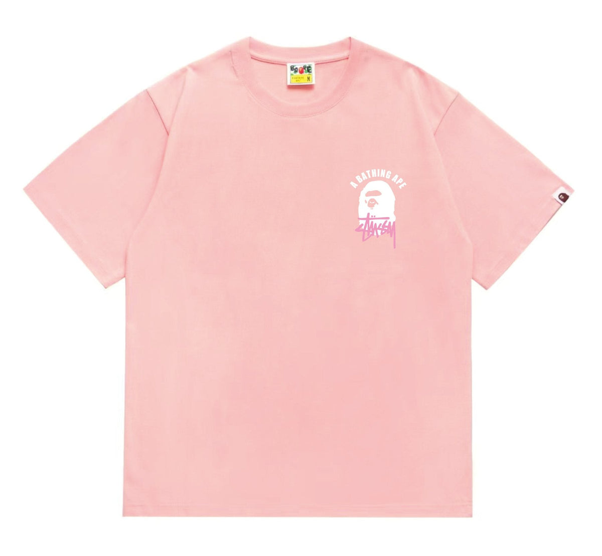 BAPE White Ape Back Graphic T-Shirt