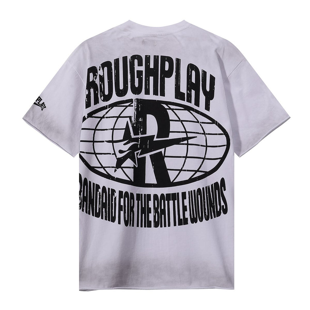 Rough Play Statue of Liberty Rhinestone Graphic T-Shirt