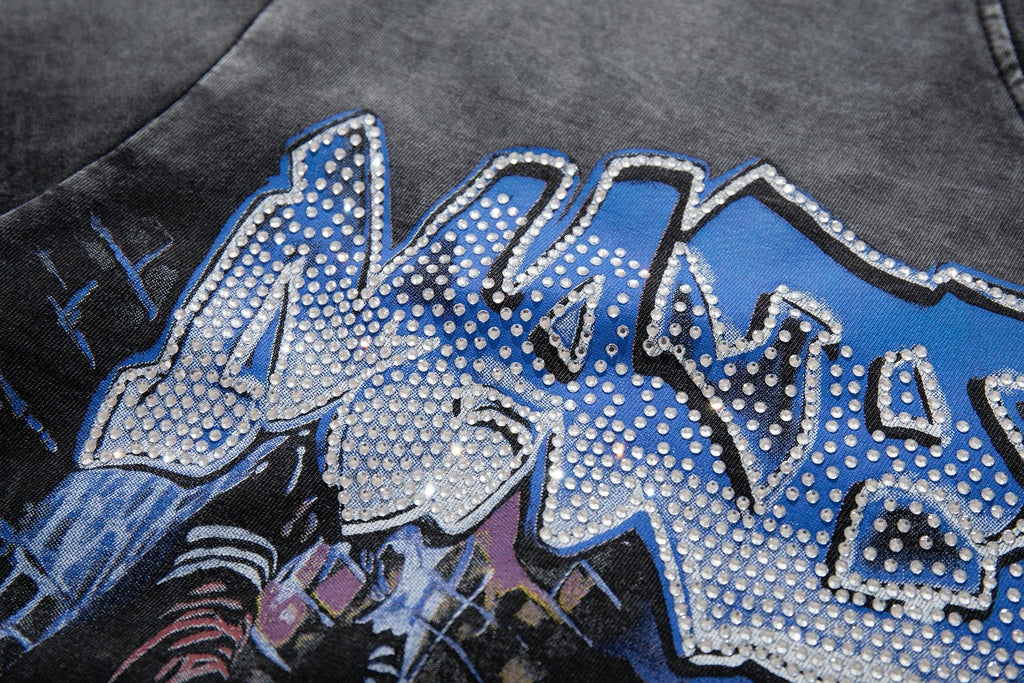 MAJESTIK Washed Black Tour Graphic T-Shirt