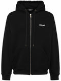 Versace Logo Zip Hoodie - Cream