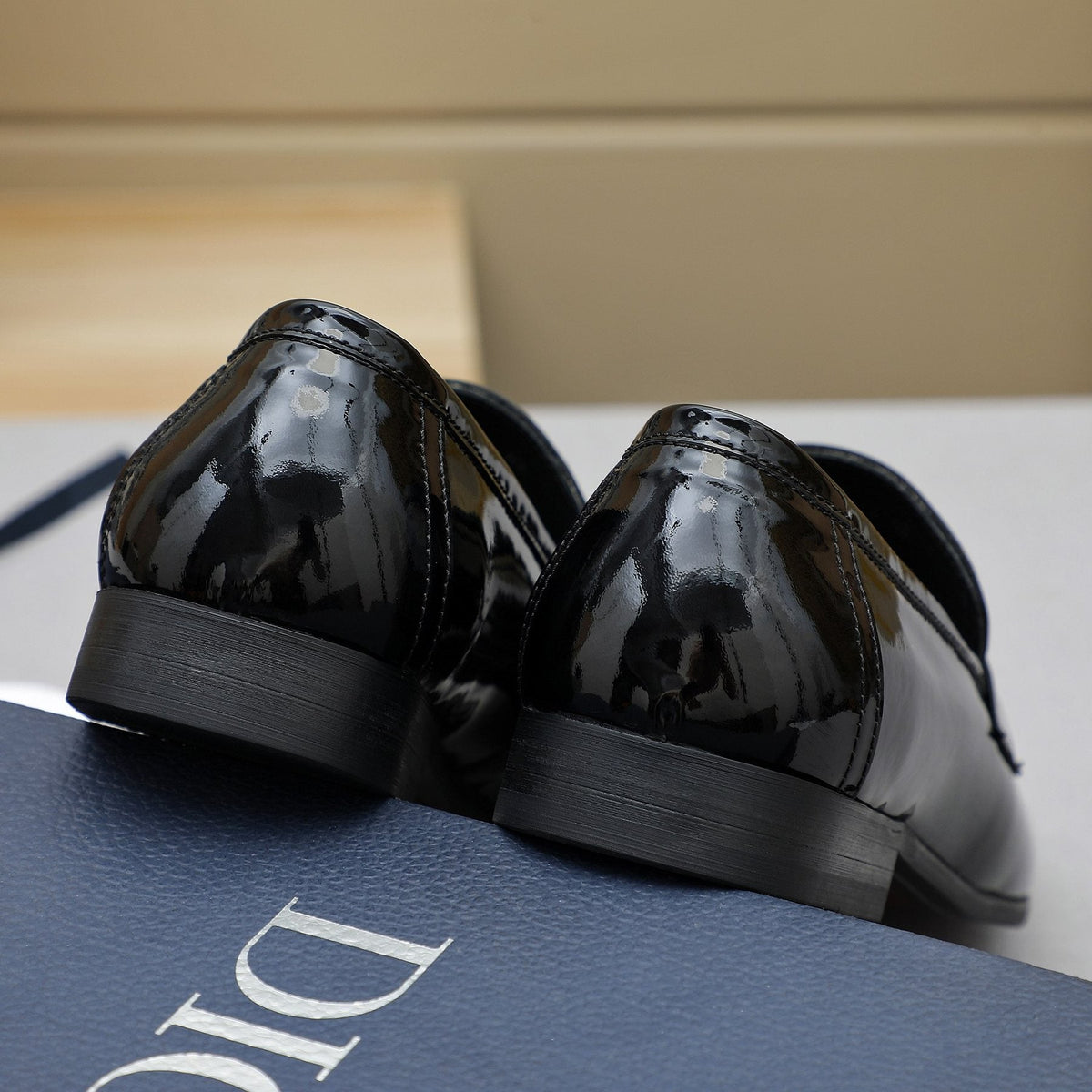 Dior Black Glossy Hardware Loafers