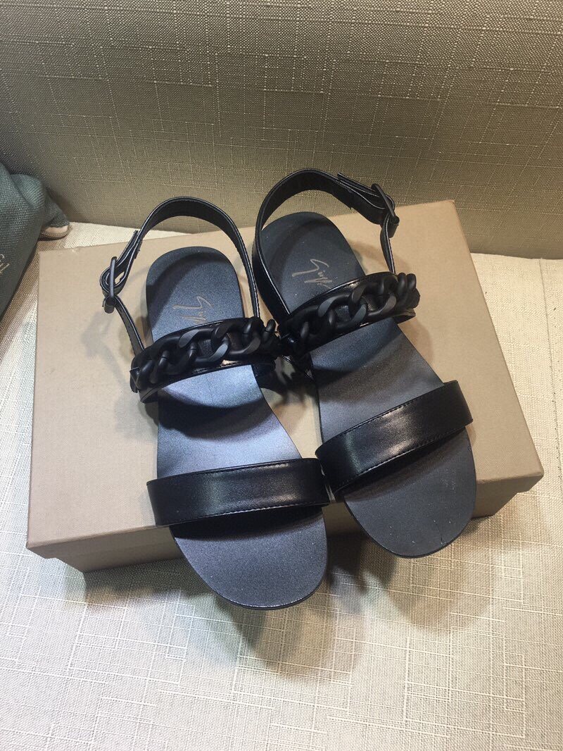 Giuseppe Zanotti Black Braided Open-Toe Sandals