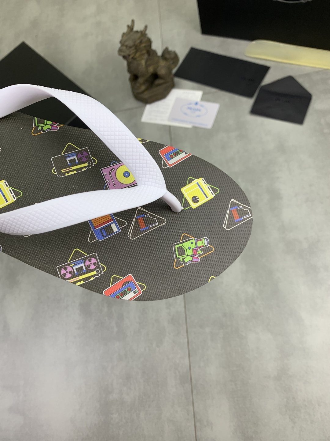Prada Multicolor Print Flip-Flops