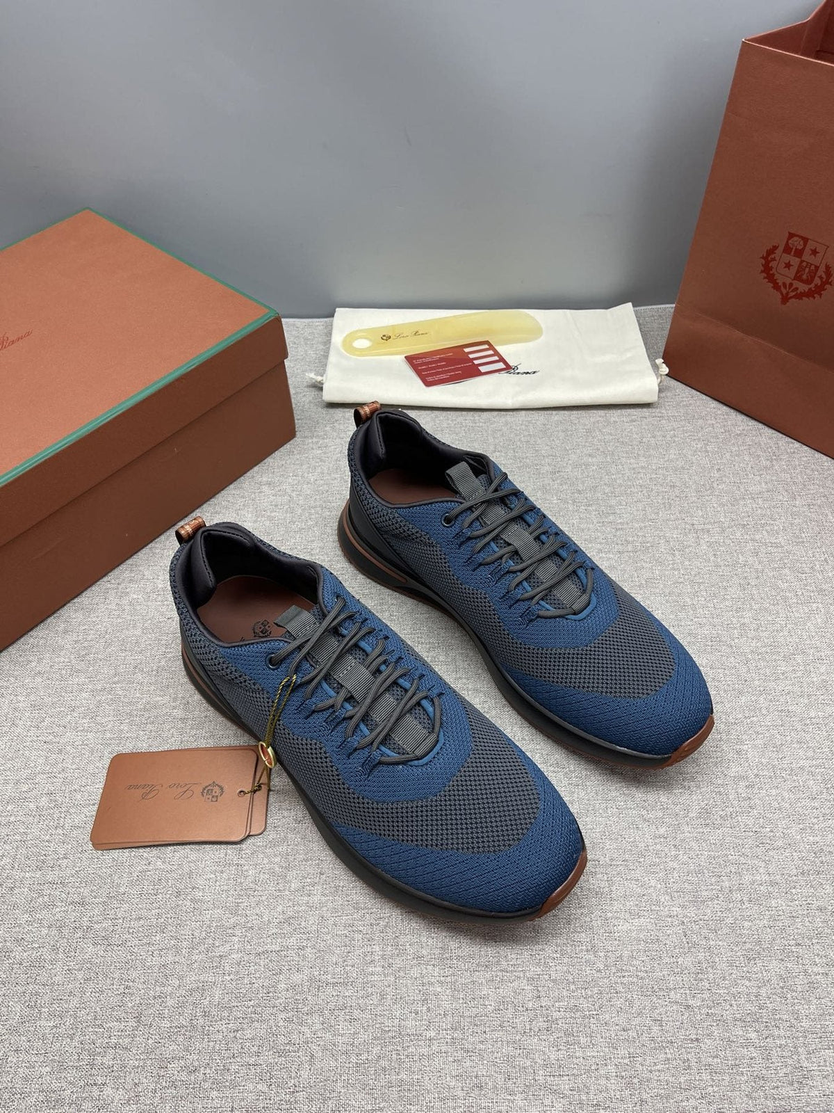 Loro Piana Men's Tennis Walk Low-Top Sneakers - Rubber Sole