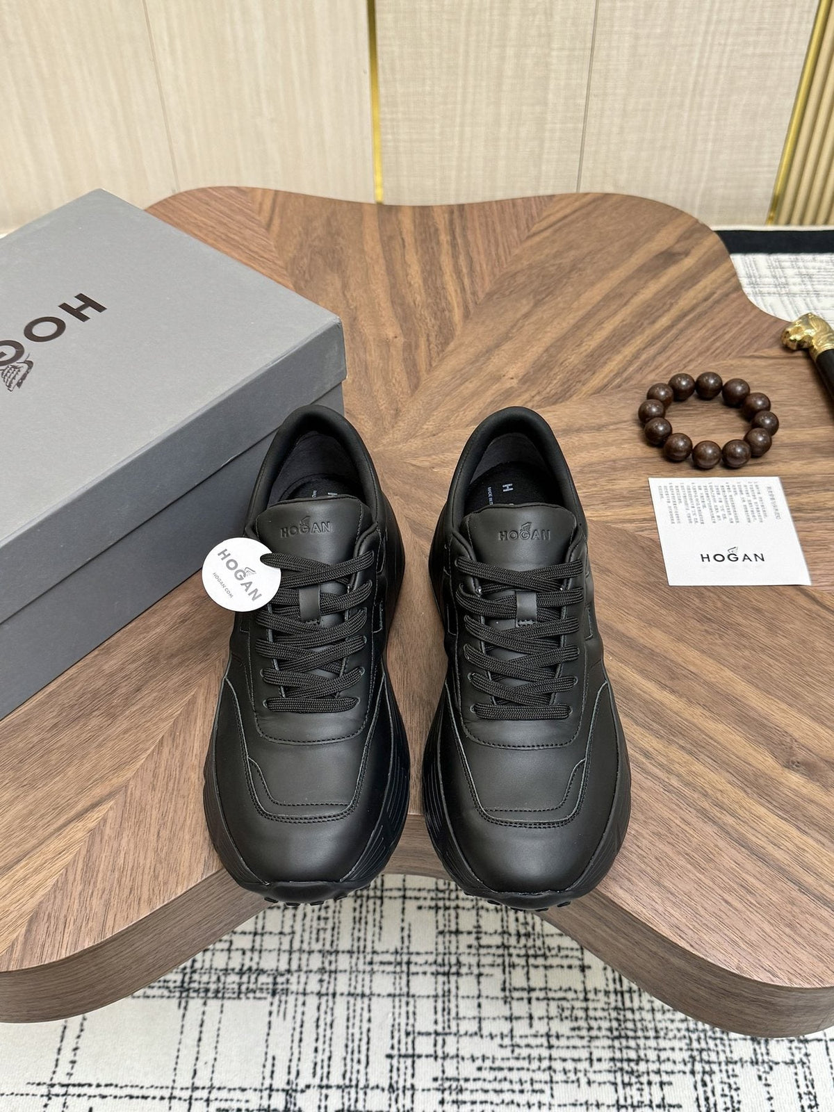 Hogan H-Stripes Platform Sneakers - Smooth Leather Upper