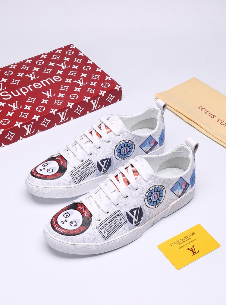 Louis Vuitton Black Graphic Low-Top Sneakers