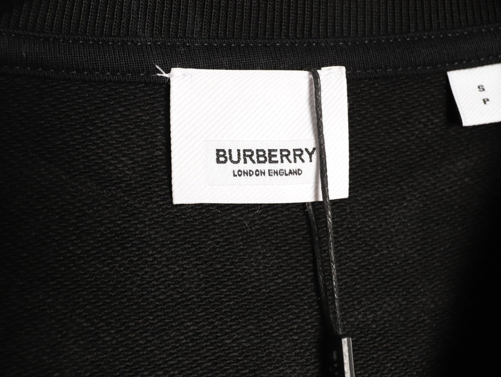 Burberry Teddy Bear Lettering Crewneck Sweatshirt - Black